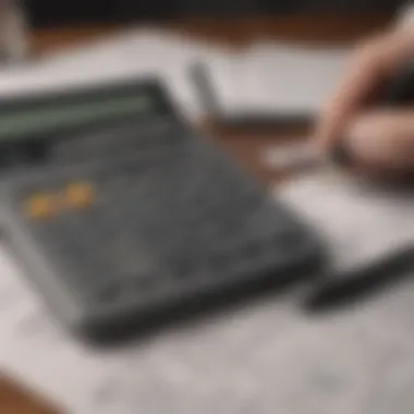 Calculating Tax Deductions and Credits A calculator and financial documents illustrating calculations