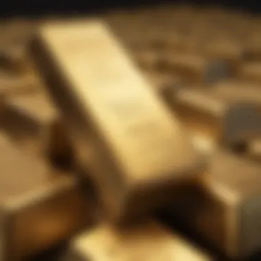 Close-up of a gold bar showcasing its luster and purity