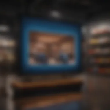 Online Store for Unique Ventures A digital screen displaying an online store for unique products.