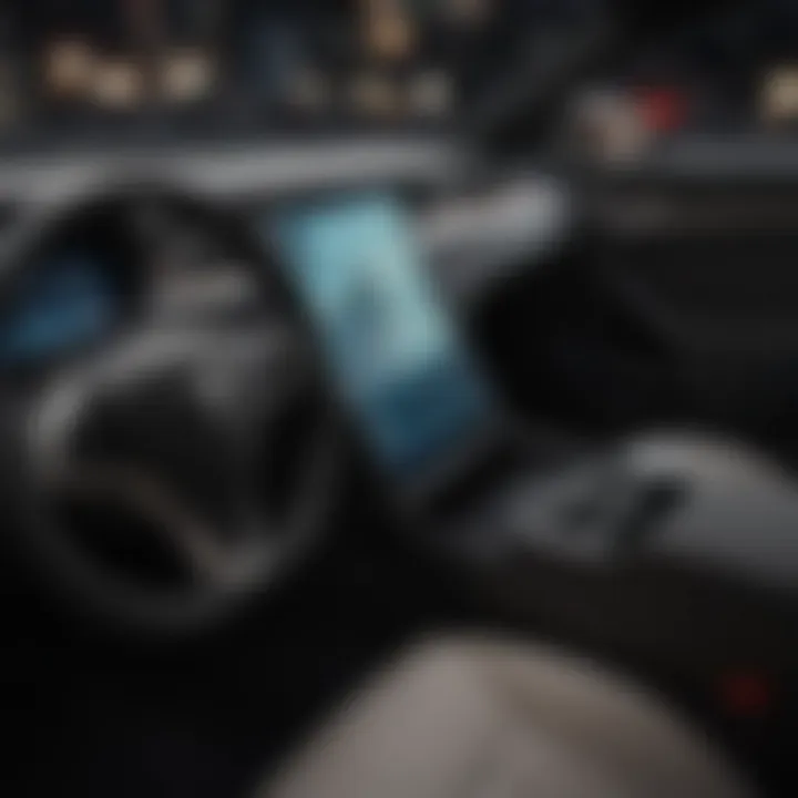 Interior view of budget-friendly Tesla highlighting features