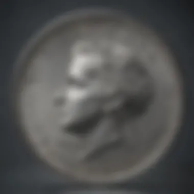 Rare Silver Dollar Features Close-up of a rare silver dollar highlighting its unique features