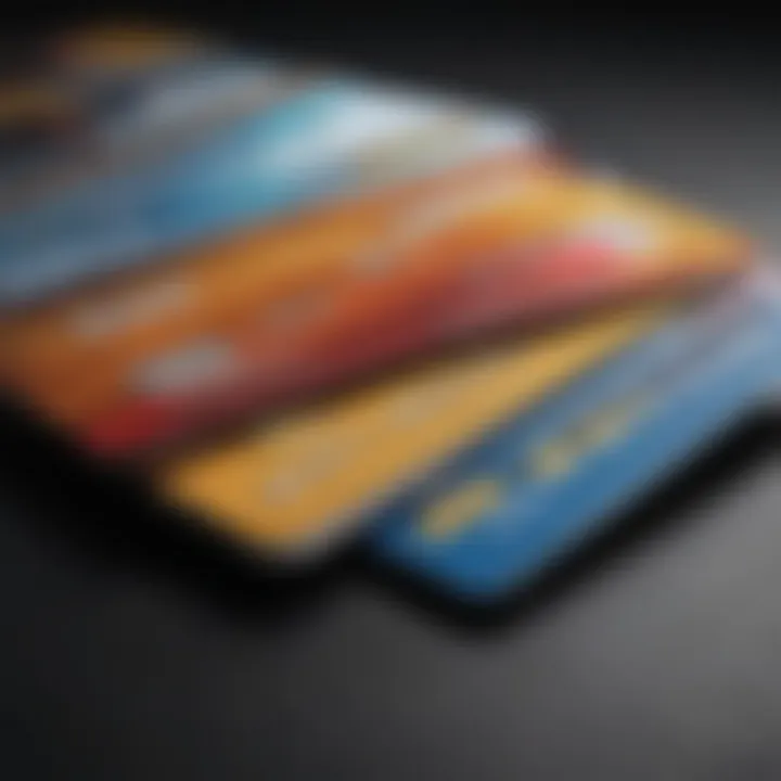 Visual representation of various credit card types