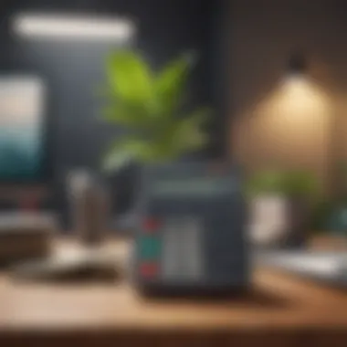 Financial Growth and Stability A calculator and a plant symbolizing growth in financial health