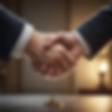 A handshake symbolizing a successful business deal.