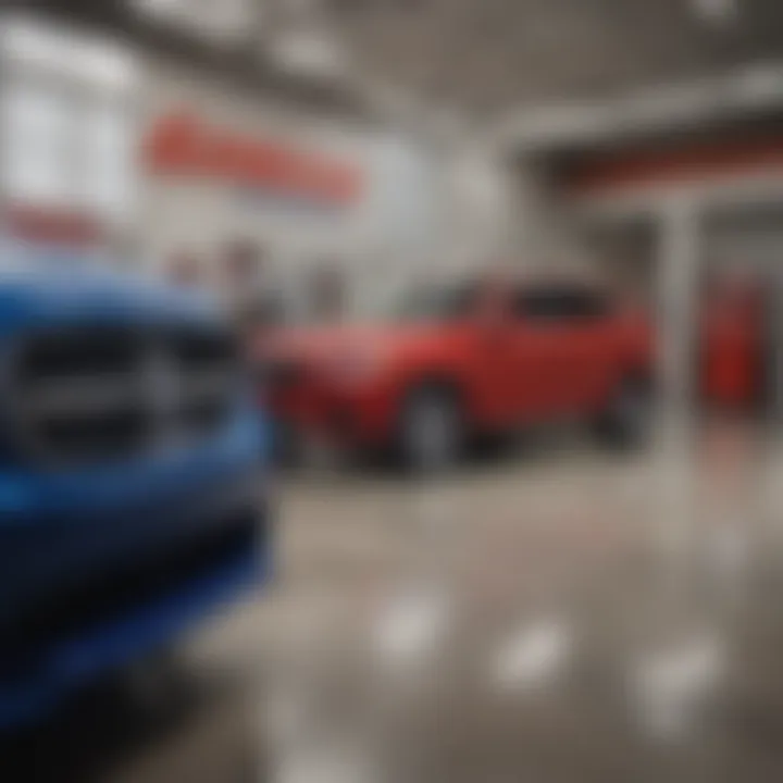 Showroom showcasing participating car dealerships