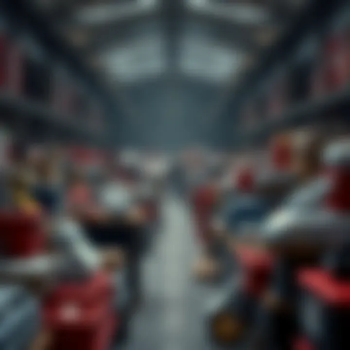 A captivating view of an auction hall filled with repossessed goods.