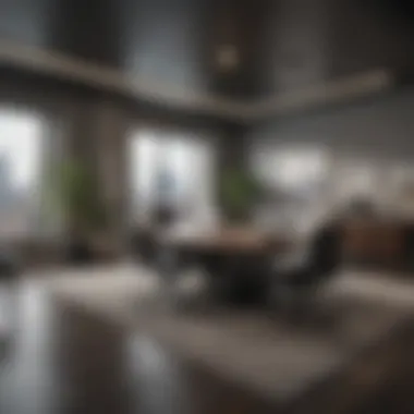 Real Estate Investment Presentation A modern office space with a real estate investment presentation