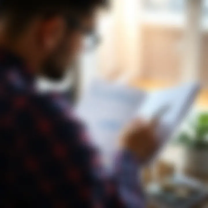 A person reviewing their financial plan with a notebook