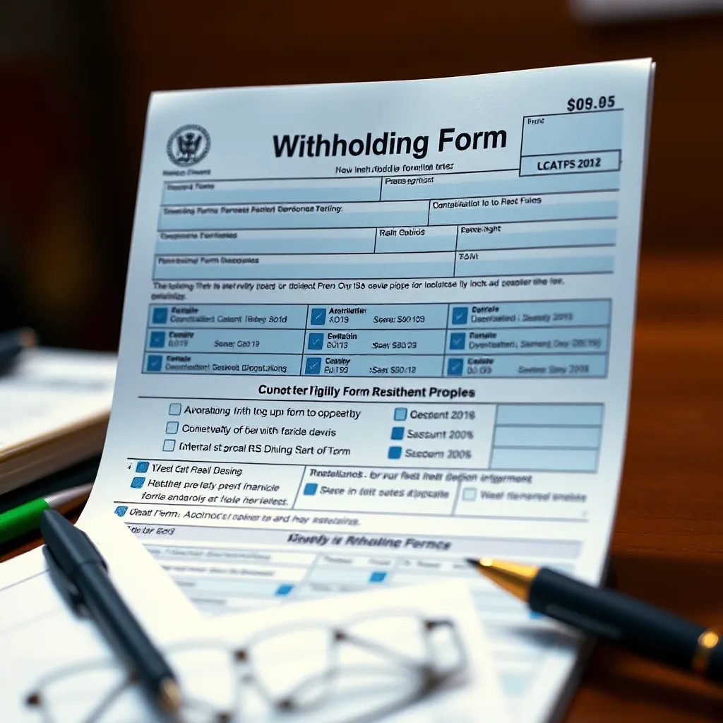 Understanding the IRS Withholding Form: A Comprehensive Guide